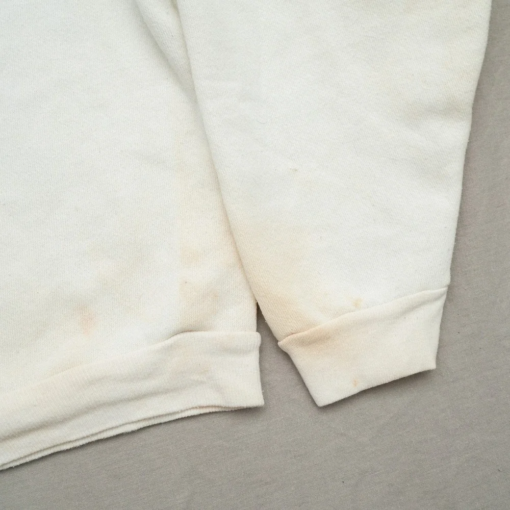 Vintage 90s USA Made Nike Spellout Crewneck Sweatshirt White Distressed XXL‎